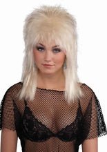 80er Rockstar-Perücke platinblond