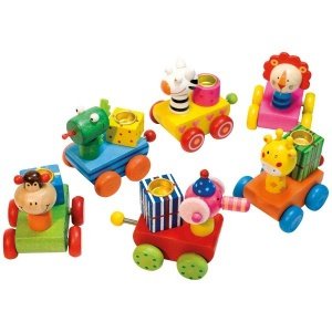 9 Geburtstagskerzenständer aus Holz mit 