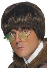 90er Britpop Pilzkopf Herrenperücke brau