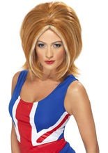 90er Popstar Pagenkopf Perücke kupferrot