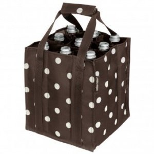 9er Bottlebag mocha dots