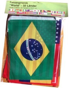 Girlande Brasil Fußball-WM 2014 Fahne 