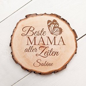 Baumscheibe mit Gravur