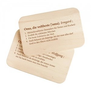 Frühstücksbrettchen aus Holz mit Namensgravur