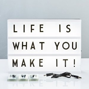LED Lightbox mit Buchstaben