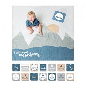 Baby-Decke Swaddle mit 14 Monatskarten