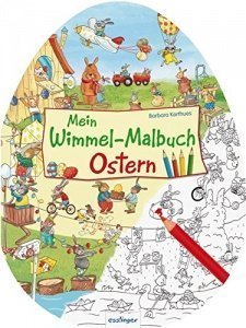 Oster-Wimmelbuch zum Ausmalen