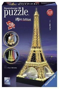 3D Puzzle Eiffelturm bei Nacht als Geschenkidee