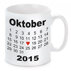 Als schöne Erinnerung – Tasse mit individuellem Herztag personalisiert