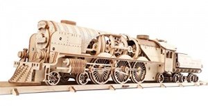 Holzpuzzle Dampflokomotive