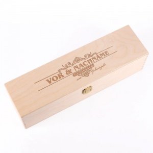 Weinbox aus Holz mit Gravur