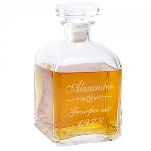 Personalisierte Whiskey-Geschenk: Karaffe mit Gravur