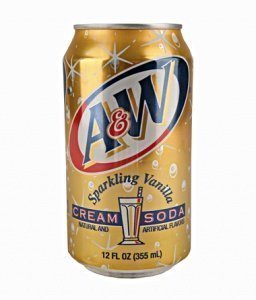 A & W Cream Soda Sparkling Vanilla (355m