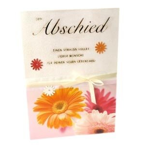 A4 Karte zum Abschied