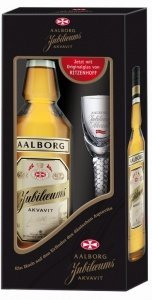 Aalborg Jubiläums Akvavit in Geschenkpac