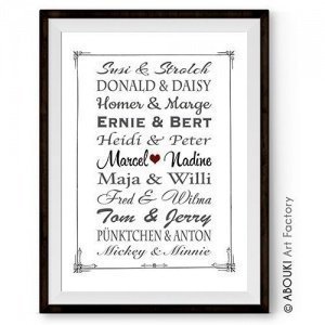 Berühmte Paare Kunstdruck