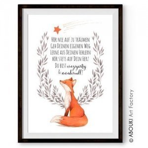 Kunstdruck "Hör nie auf zu träumen..."