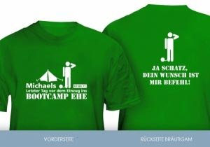Abschiedsshirt Junggesellen *Bootcamp Eh