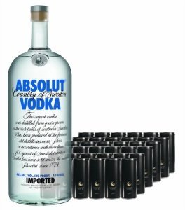 Absolut Vodka 4,5 l & Schwarze Dose (36 