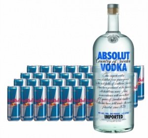 Absolut Vodka & Redbull sugarfree Gigapa
