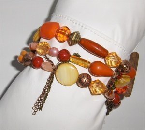 Accessoires & More Armband red Wine