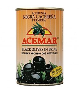 Acemar Schwarze Oliven ohne Stein Aceint