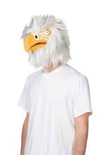 Adler Vogel Maske weiss-gelb