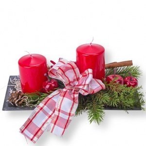 Adventsgesteck Schleife