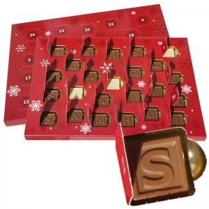 Adventskalender mit Ihrem Schoko-Text