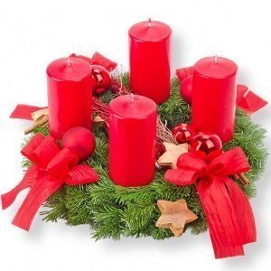 Adventskranz Ankunft