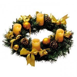 Adventskranz Gold