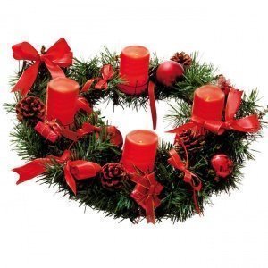 Adventskranz Rot