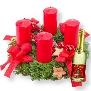 Adventskranz Xmas-Time und Xmas-Goldtrau