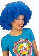 Afro Perücke blau