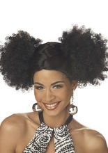 Afro Zopfperücke schwarz-braun