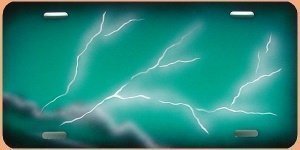 Airbrush - Kfzkennzeichen Blitze incl. W