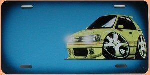 Airbrush - Schild Peugeot incl. Wunschte