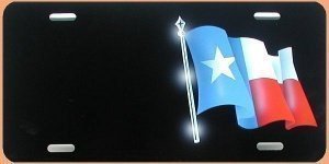 Airbrush - Schild Texas Fahne incl. Wuns