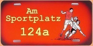 Airbrush - Schild als Hausnummer mit Fuß