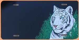 Airbrush - Schild mit Tiger incl. Wunsch