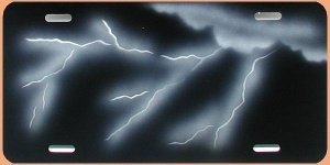 Airbrushkunst Schild Blitze incl. Wunsch