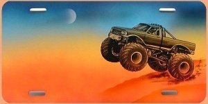 Airbrushschild mit Motiv Truck incl. Wun