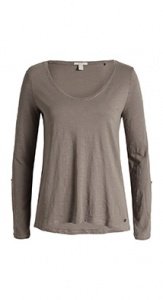 airy cotton long-sleeve top
