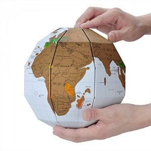 3D Weltkarte zum Rubbeln