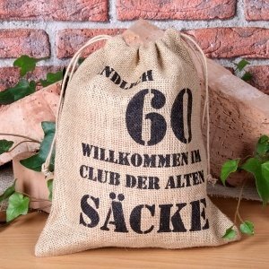 ALTER SACK mit Jahreszahl 60