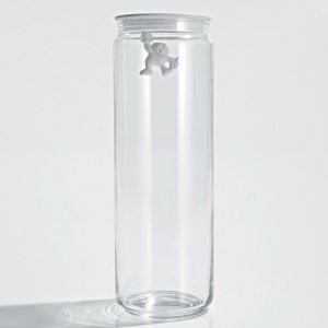 Alessi GIANNI Küchendose aus Glas weiß 2