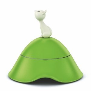 Alessi Katzennapf mit Deckel MIO grün