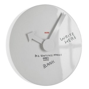 Alessi Wanduhr BLANK WALL CLOCK weiß