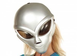 Alien Maske mit Stimmverzerrer