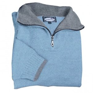 Alpaka Herren-Troyer, hellblau